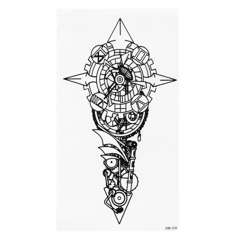 1 Pieces/set Small Full Flower Arm Temporary Waterproof Tattoo Stickers Fox Owl for Women Men Body Art