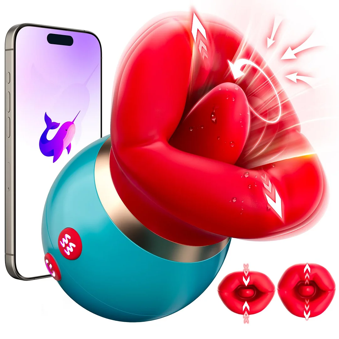 3in1 App Remote Control Big Mouth Vibrator With 360° Tongue Licking &  Sucking & Vibrating