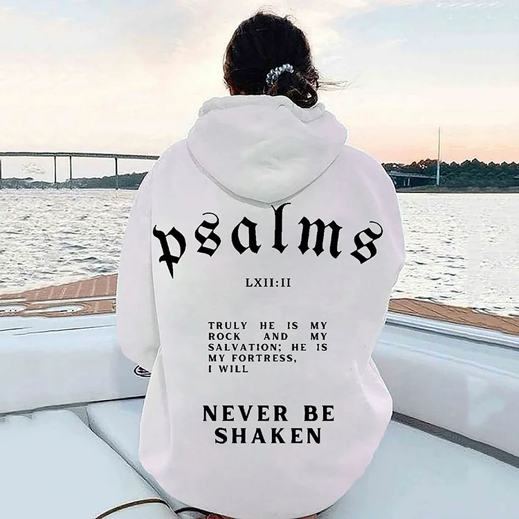 I Will Never Be Shaken Unisex Fleece-Lined Christian Hoodie SOPULA