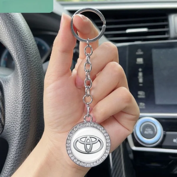 Car Keychain Car Logo Diamond Pendant