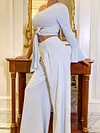 One-Shoulder Knotted Top+Wide Leg Pants Casual Two-Piece Suits