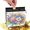 (US Local)Flowers DIY Money Storage Box Diamond Painting Art Piggy Bank for Beginners