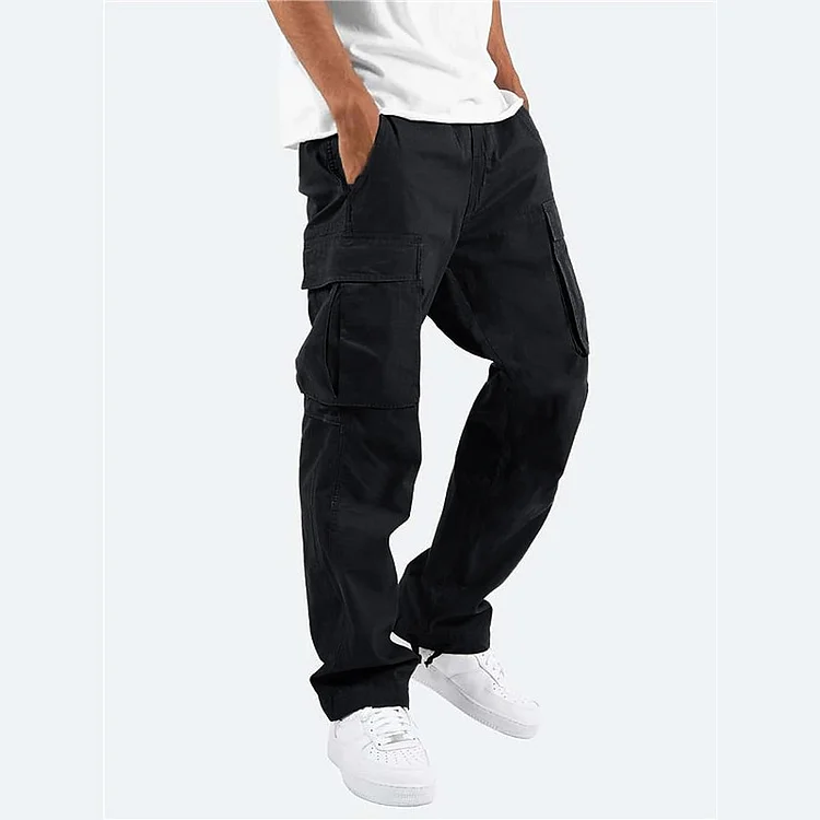 Men's Cargo Tactical Pants Joggers Trousers Drawstring Elastic Waist Multiple Pockets Comfort Breathable