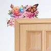 Flowers Butterflies 5D DIY Wooden Diamond Painting Door Topper for Party (Left)