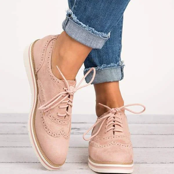 HUXM Lace Up Perforated Oxfords Shoes