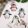 6 kits d&rsquo;art en carton anim&eacute; DIY Diamond Peinture en bois avec support (Pinguin)