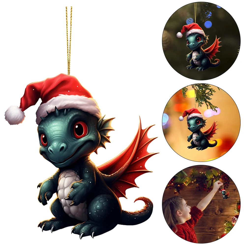 Statue Of Baby Dragon Acrylic Handmake Dinosaur Figurines Cartoon (Dark Grey)