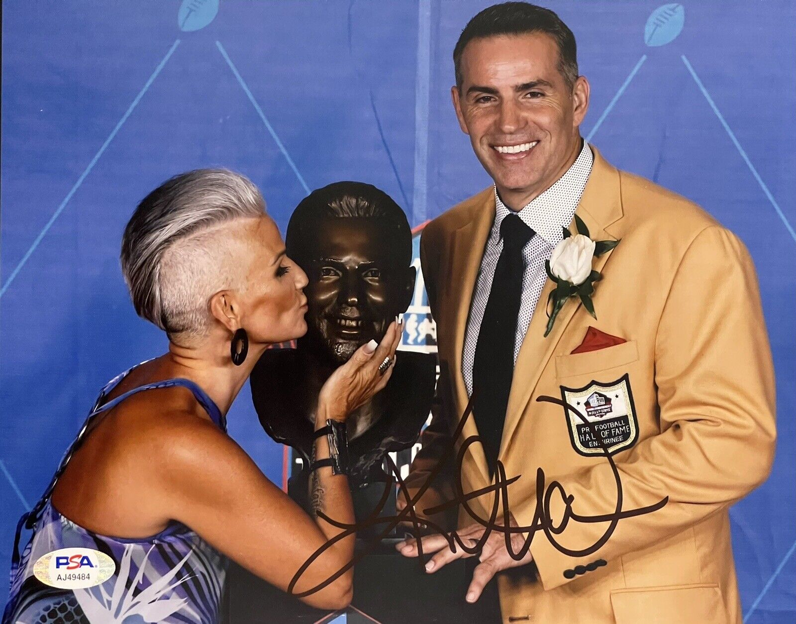 Kurt Warner Signed Auto Cardinals 8x10 Photo Poster painting ST Louis Rams PSA/DNA