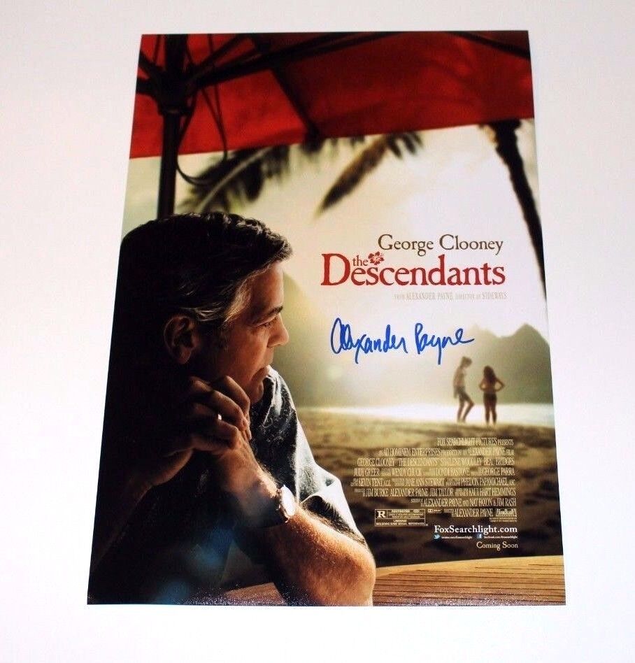 DIRECTOR ALEXANDER PAYNE SIGNED THE DESCENDANTS 12x18 MOVIE POSTER Photo Poster painting W/COA