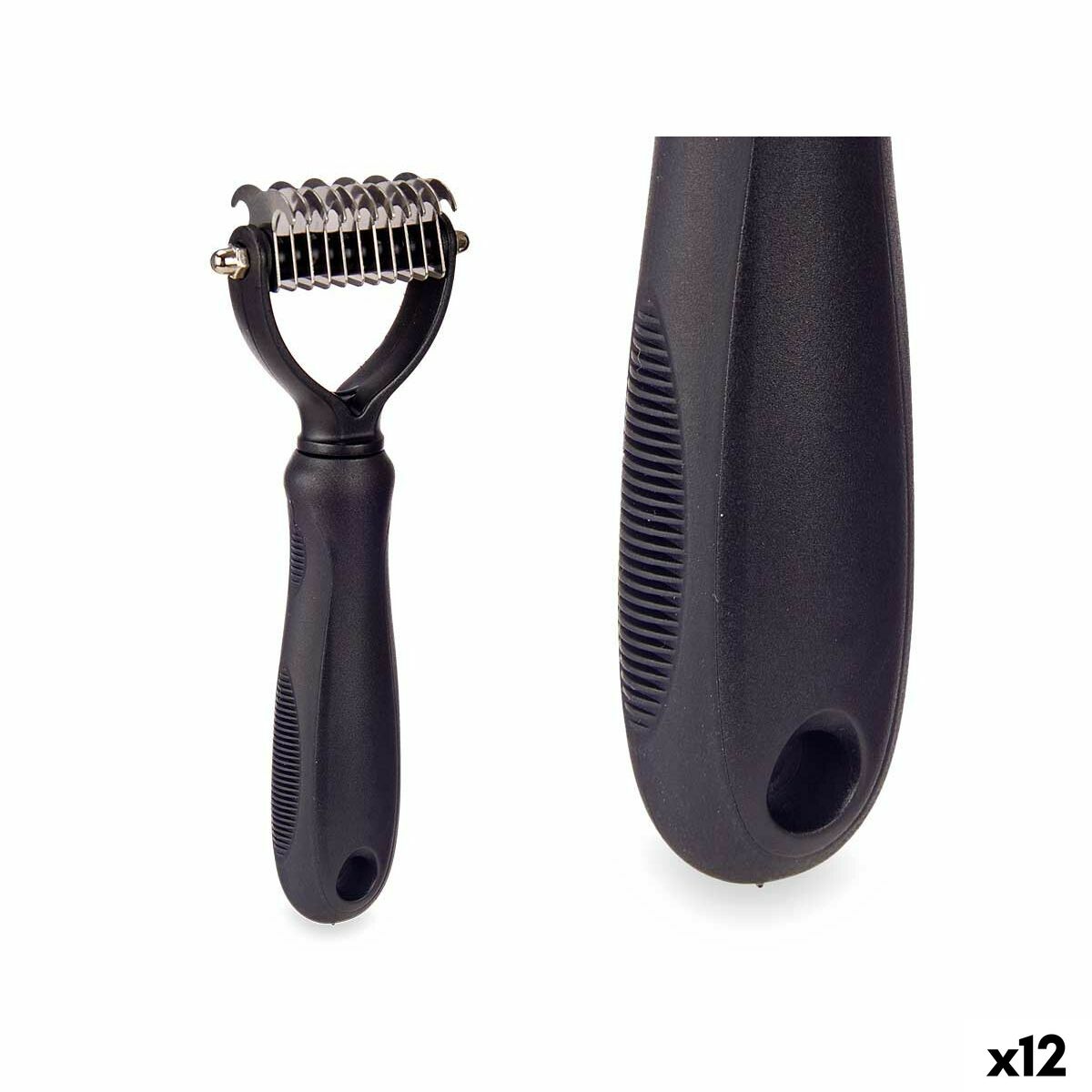 Dog Brush Mascow Black Silicone 6,5 x 17 x 3 cm 12 Units