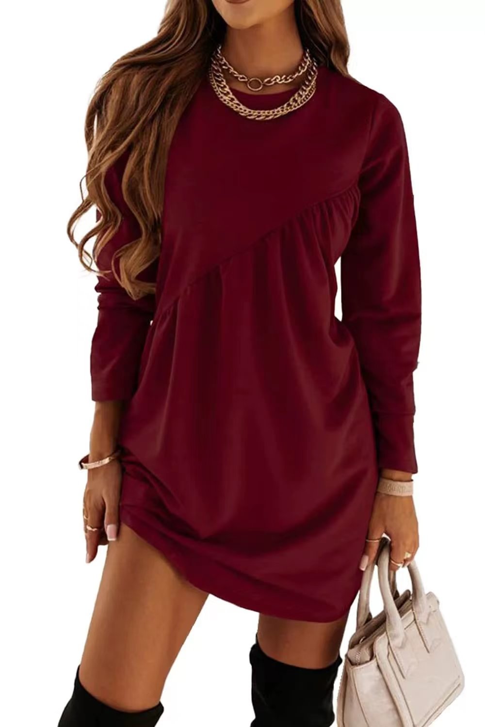 autumn and winter new long sleeve dress  LILYELF