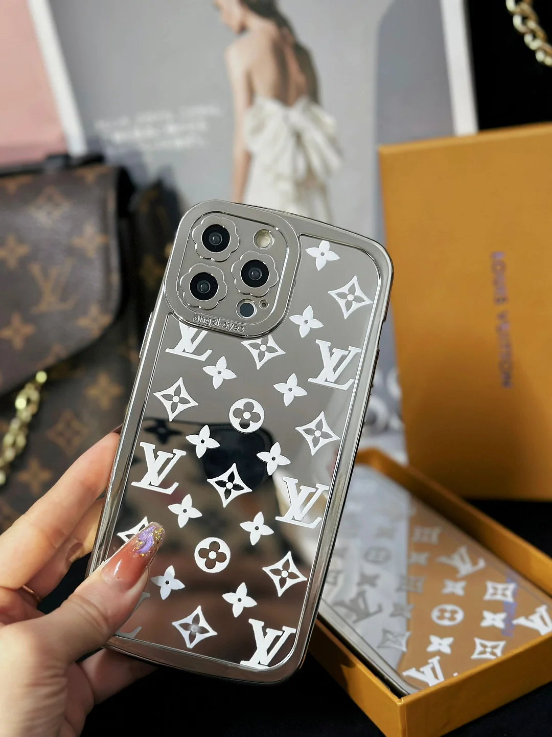 Louis Vuitton LV Small Monogram Mirror Elegant Apple iPhone Case ProCaseMall