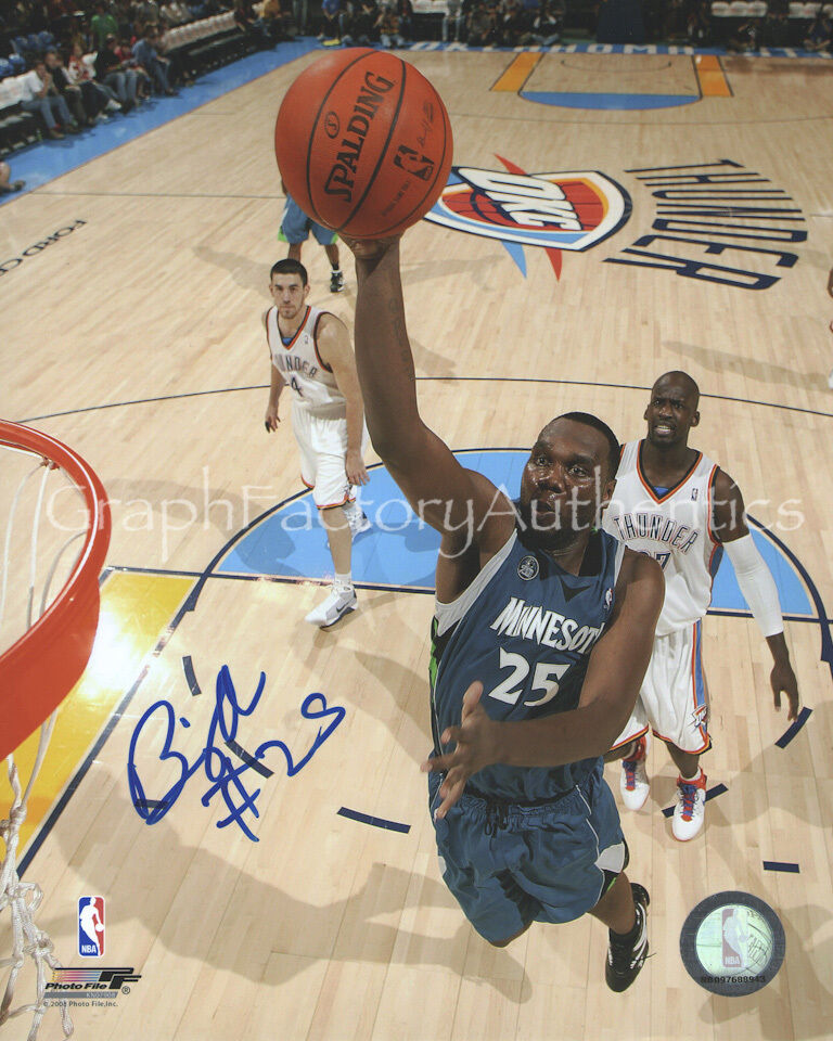 Al Jefferson Utah Jazz Signed Autographed 8x10 Photo Poster painting COA GFA