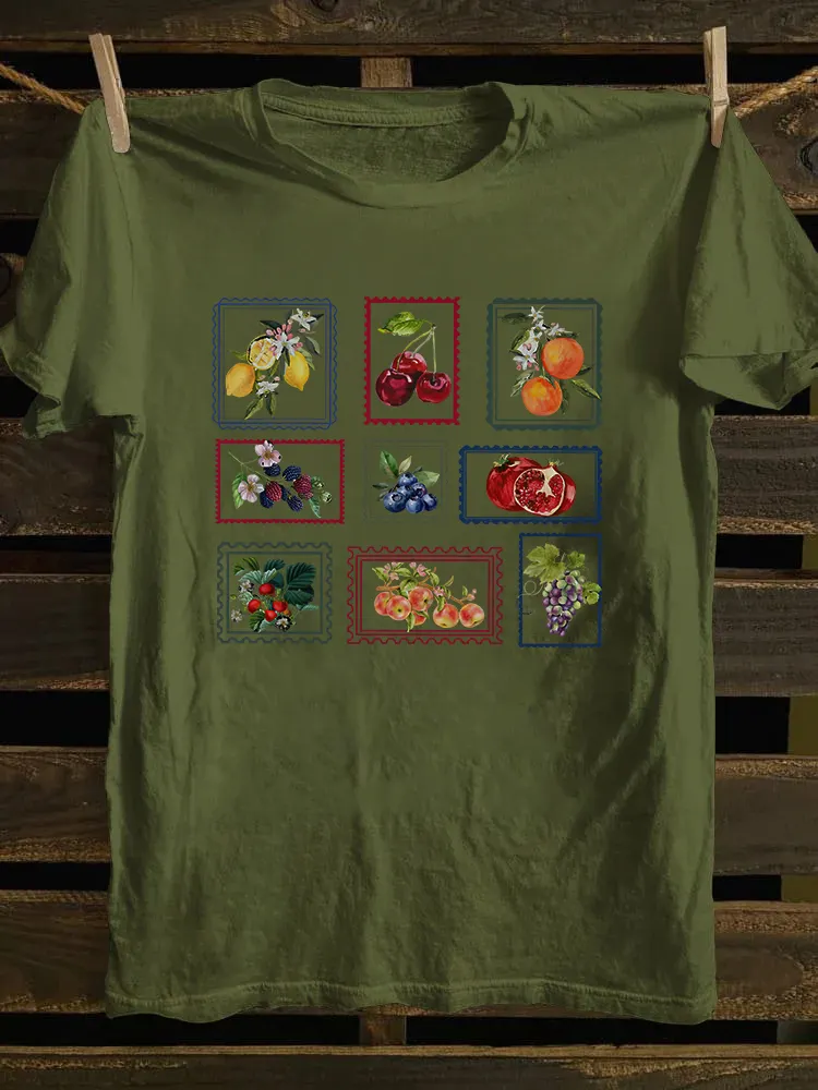 Summer Fruit Stamp T-shirt