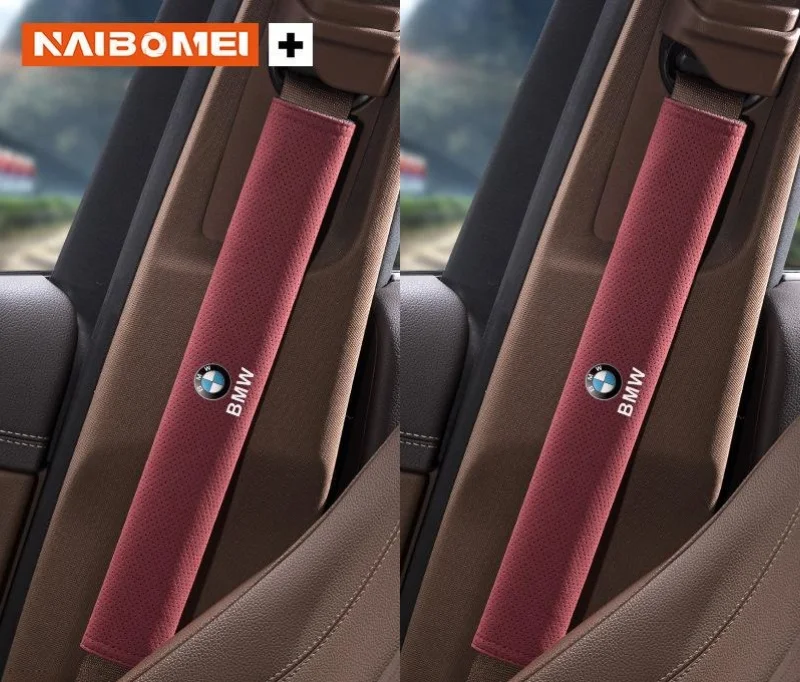 Suede punched car seat belt shoulder cover（2PCS）