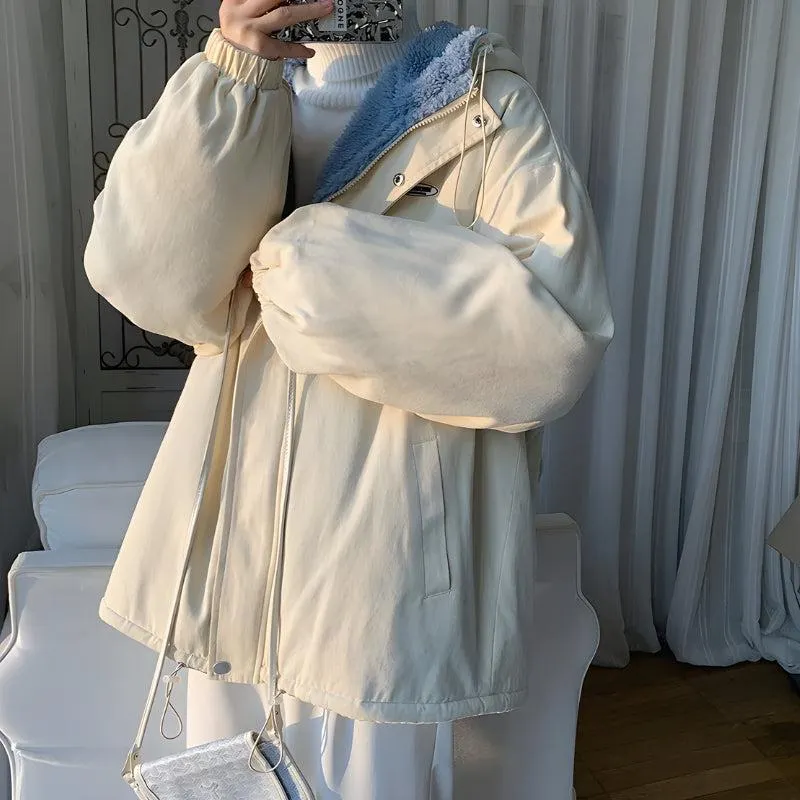 Brownm Fur Lined Hooded Jacket