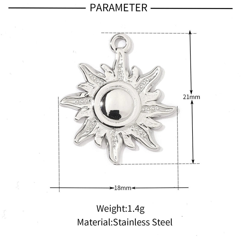 3 PCS/Package Titanium Steel Rhinestones Solid Color Jewelry Accessories Pendant