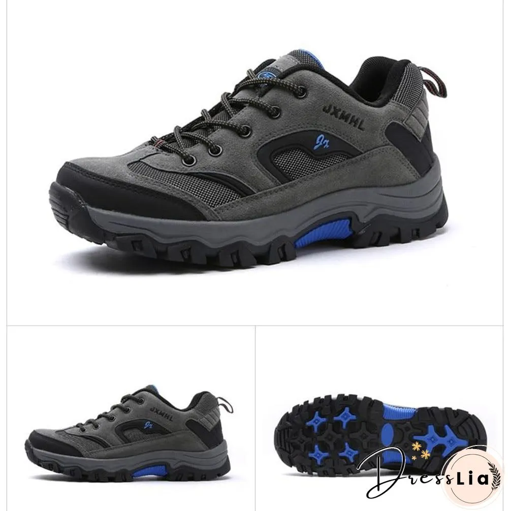 Fashion Men Shoes Comfortable Waterproof Outdoor Casual Shoes Lace-Up Rubber Sneakers