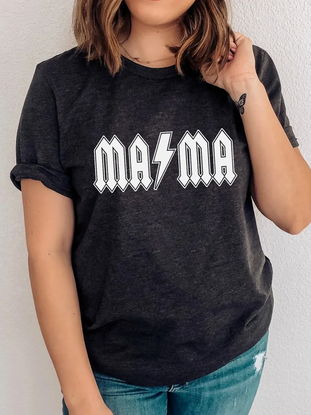 ACDC Mama Shirt I Rock And Roll Mom T-Shirt / DarkAcademias /Darkacademias