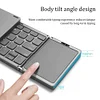 Tri-fold Wireless Bluetooth Keyboard with Touchpad Portable Thin Bluetooth Keyboard Rechargeable, Foldable, Suitable for Travel, Compatible with Laptops, Tablets, Smartphones and Windows iOS Android Systems