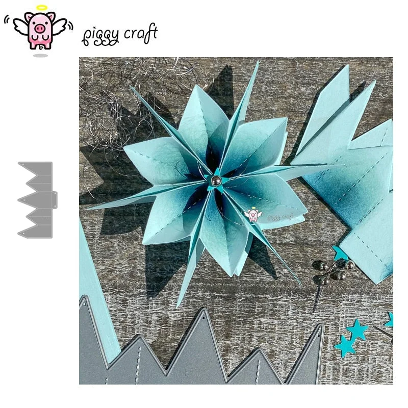 Piggy Craft metal cutting dies cut die mold Various folded flowers Scrapbook paper craft knife mould blade punch stencils dies