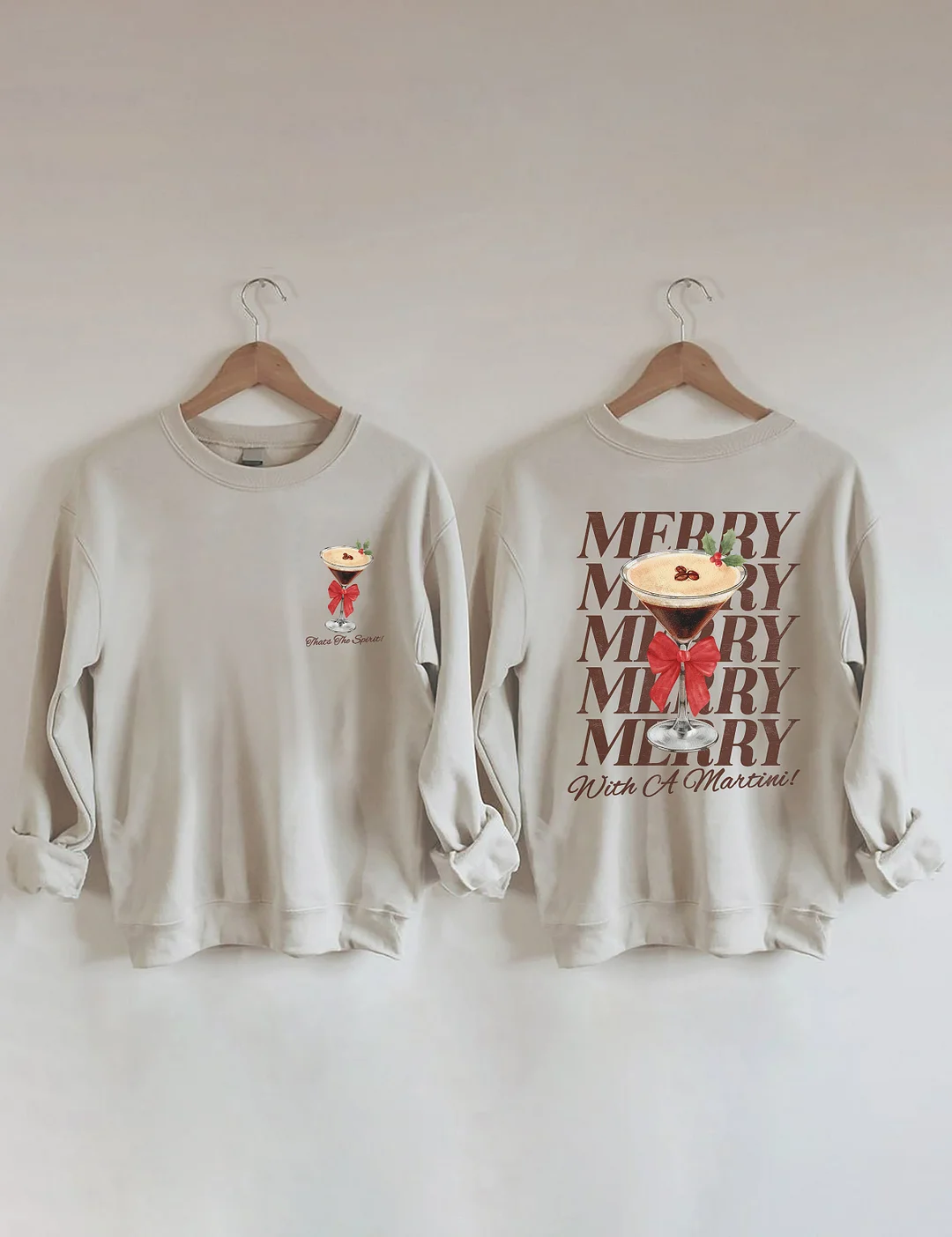 Merry With A Martini Espresso Martini Sweatshirt 