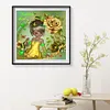 Diamond Painting-DIY Crystal Rhinestone Yellow Rose Girl