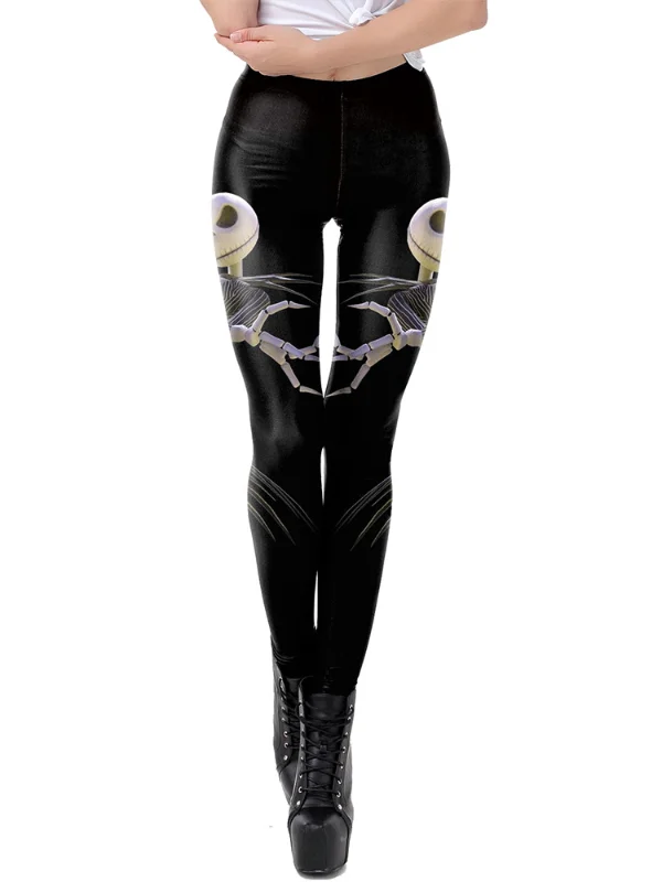 Statement Devil Skull Printed Leggings