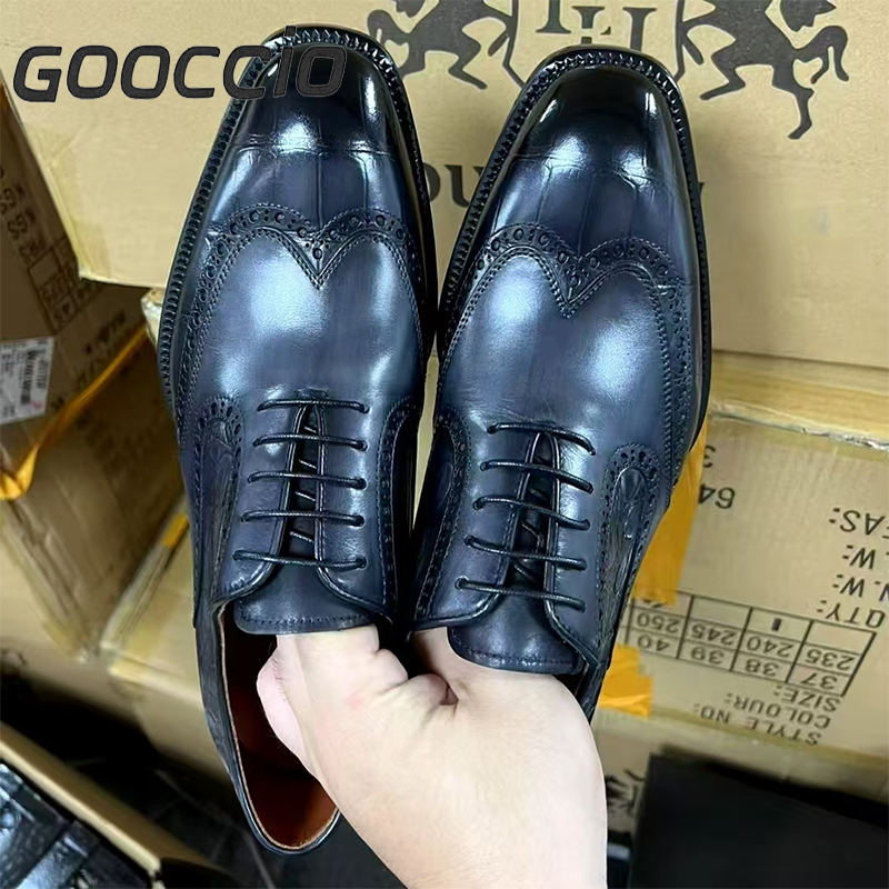 YH202 Prenium Calf-Skin Dress Shoes/Oxford Shoes For Men GOOCCIO   