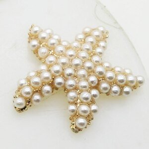 NEW 5pcs/lot 32mm Starfish Pearl Rhinestone Metal Flatback for Wedding Hair Ornament DIY Accessories