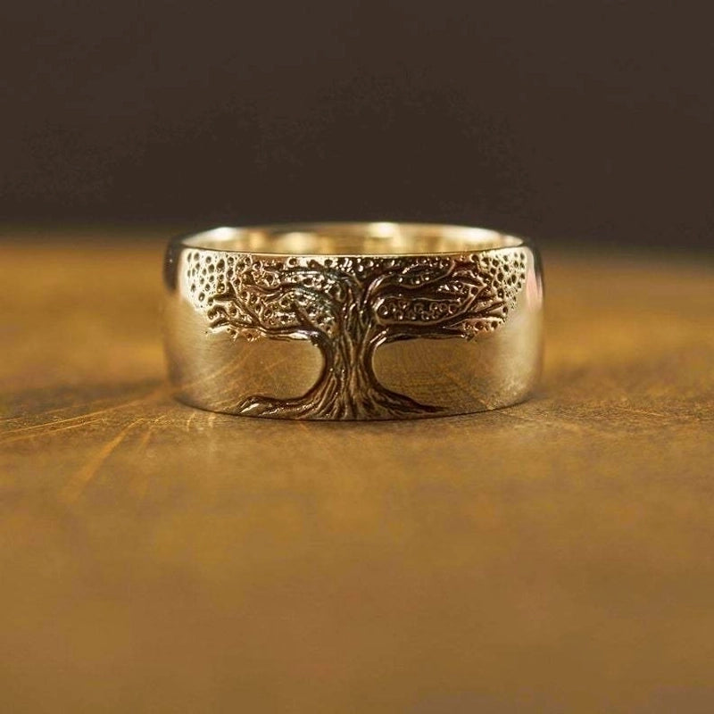 1 Piece Minimalist Tree Alloy Carving Women's Rings
