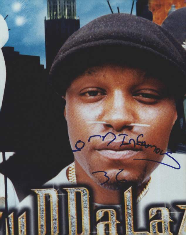 Three Six Mafia Lord Infamous signed rap 8x10 Photo Poster painting W/Cert Autograph 890