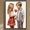 Diamond Painting -DIY Full Square Drill Valentines Day Couple(35x45cm)