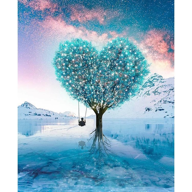 Love Tree   Special Shape Partial  Diamond Painting 30*40cm