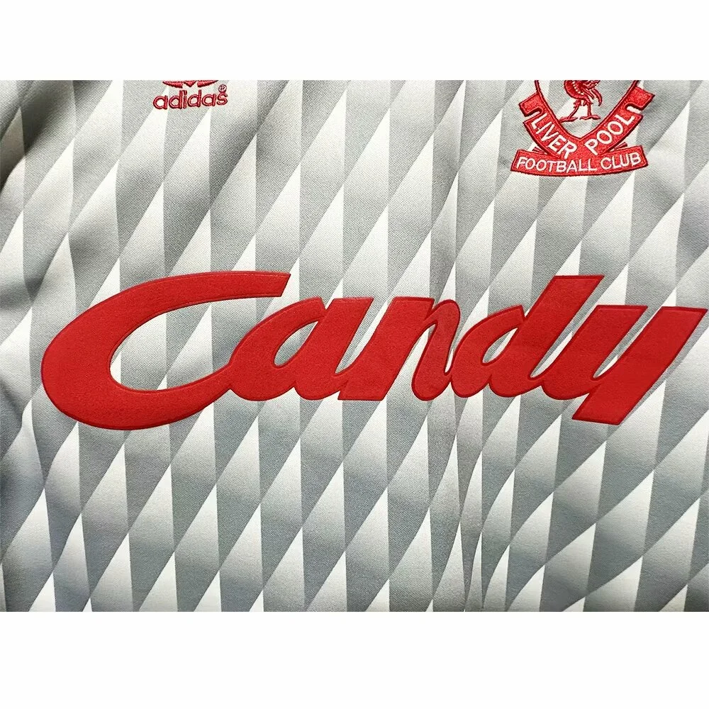 Retro 89/91 Liverpool Away with patch Football Shirt Thai Quality