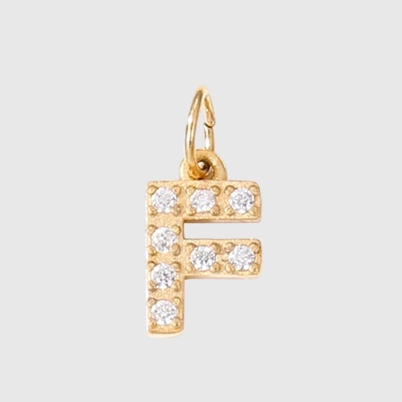 1 Piece Stainless Steel Zircon 14K Gold Plated Inlay Polished Pendant