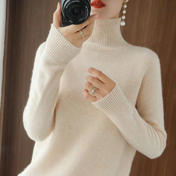 Women's Solid Turtleneck Knit Sweater (Buy 2 Vip Shipping)