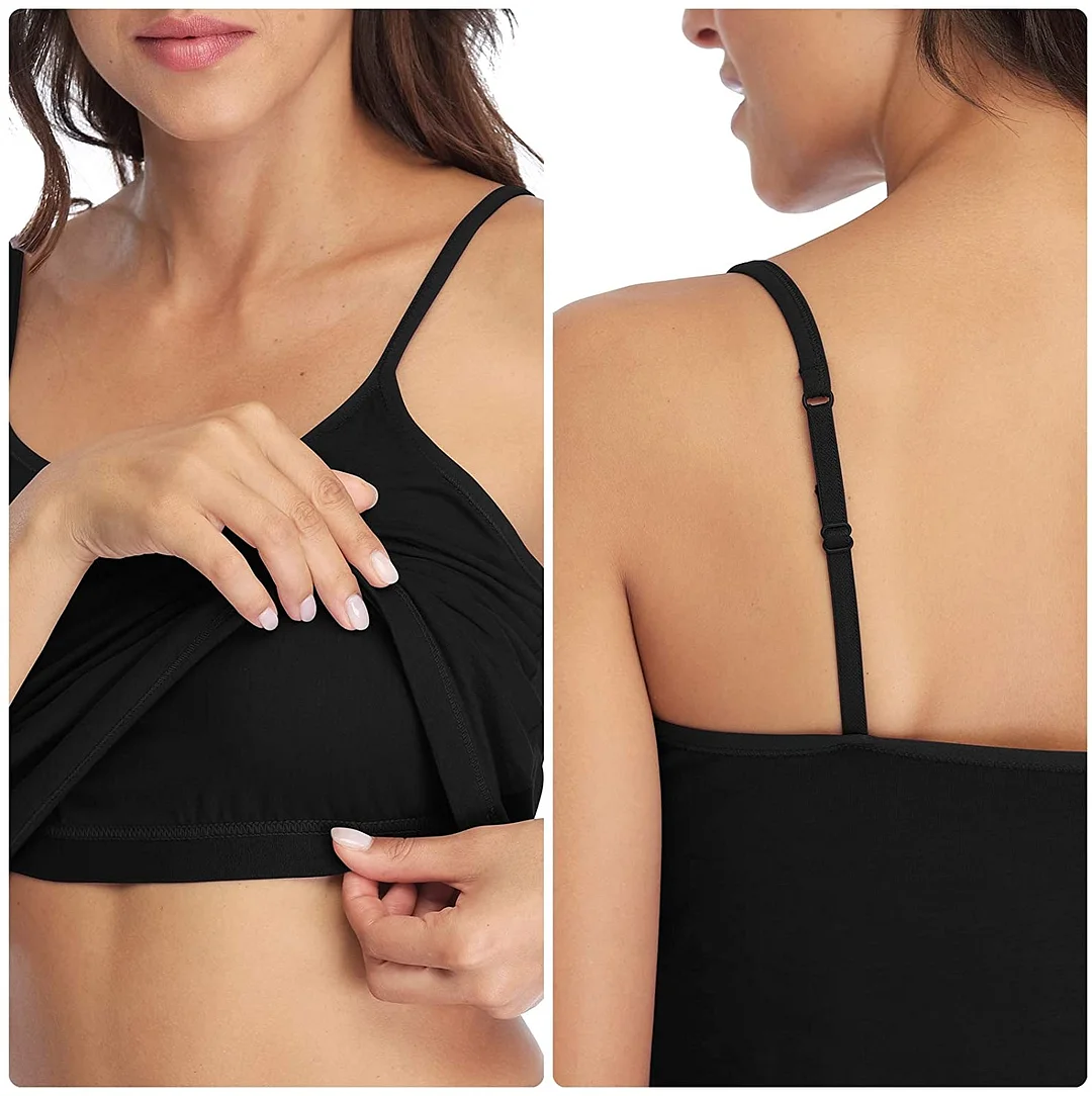 WOMEN'S COOL FLOWY BRA CAMI WITH BUILT-IN CUPS