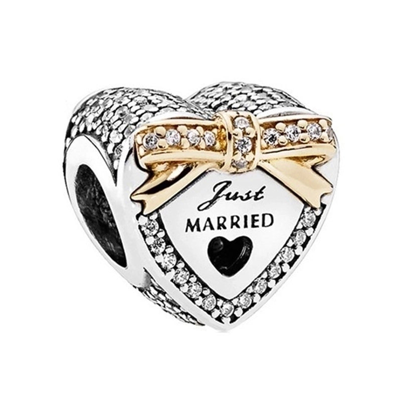 1 PC/Package Metal Rhinestones Plating Inlay Polished Pendant Beads