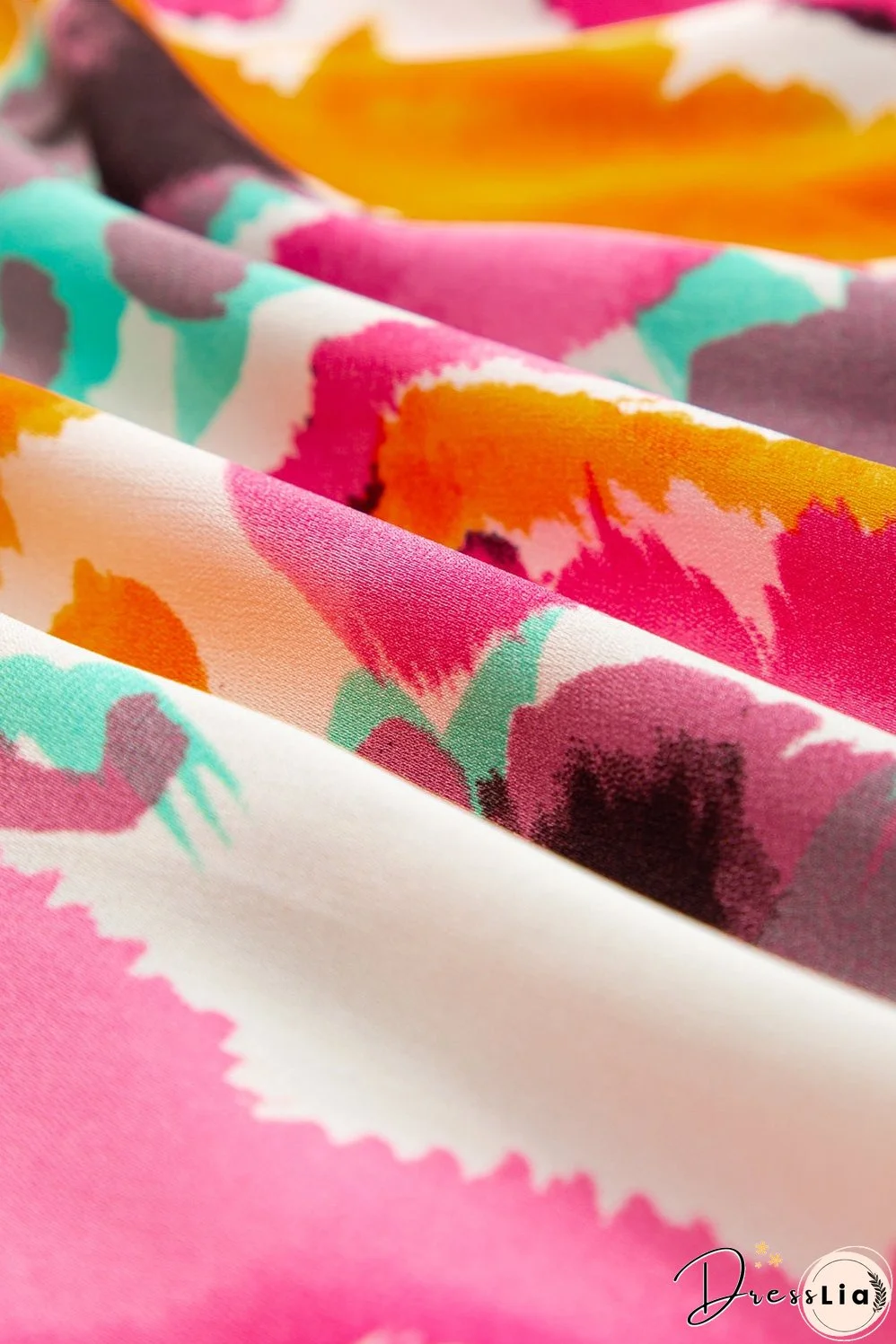 Boho Tie-dye V Neck Maxi Dress