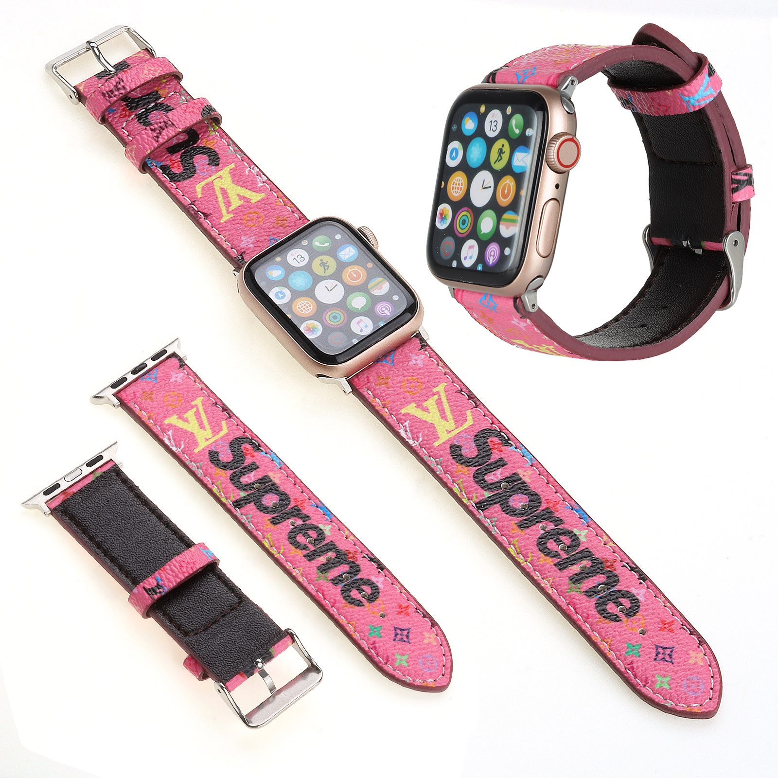LV and Supreme Launch A Full Range Of Elegant Leather Apple Watch Straps