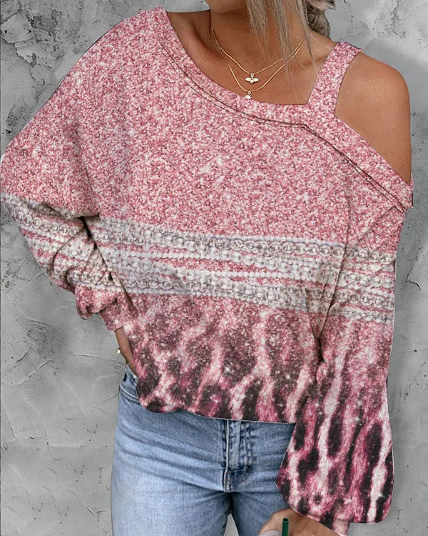 Glitter Leopard Casual Top