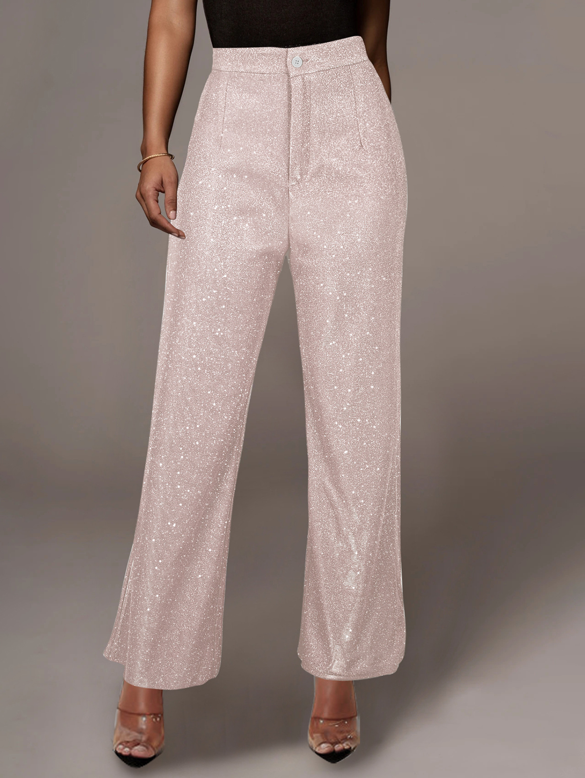 Party Sequin High Rise Wide Leg Pants