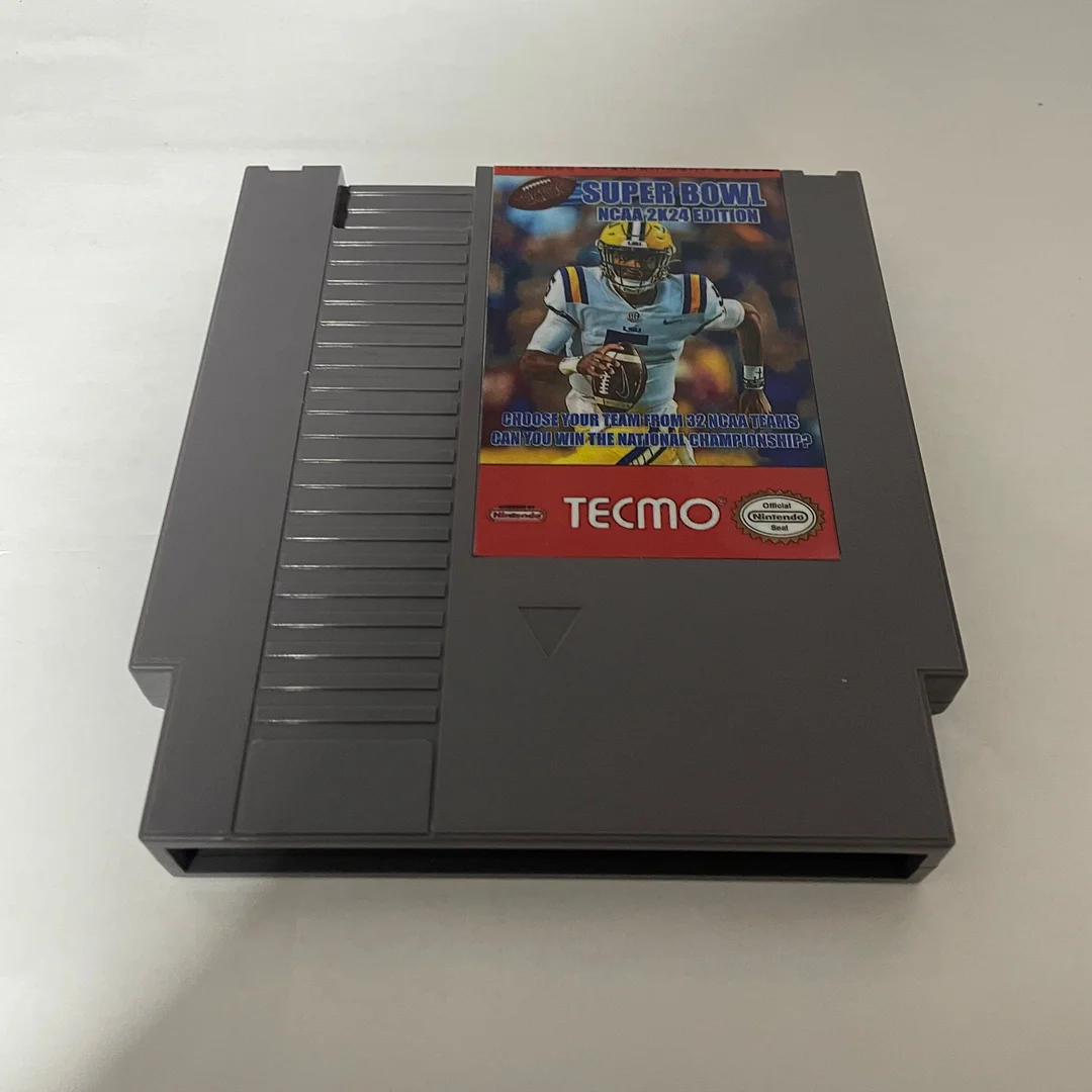 Tecmo Super Bowl NCAA 2K24 Edition NES For Nintendo Entertainment System Console - 8 Bit Game Cartridge