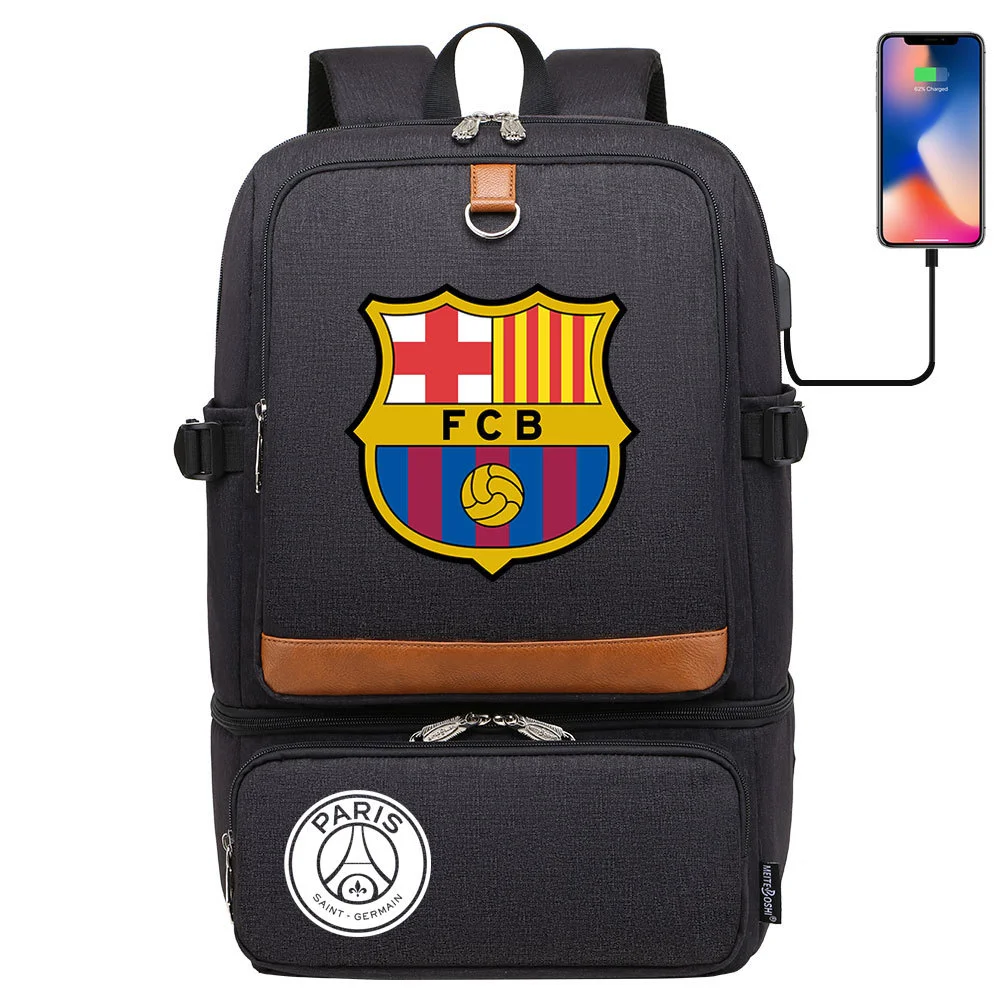 Buzzdaisy Score Big with Lionel Messi: Multi-Pocket Backpack with USB Charging and 15-Inch Laptop Capacity