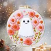 【Limited Stock Sale】Retro Flower Ghost-DIY Embroidery Kit with Pattern Cotton Threads Needles Hoop 25*25cm/9.84*9.84in tapestrymarket