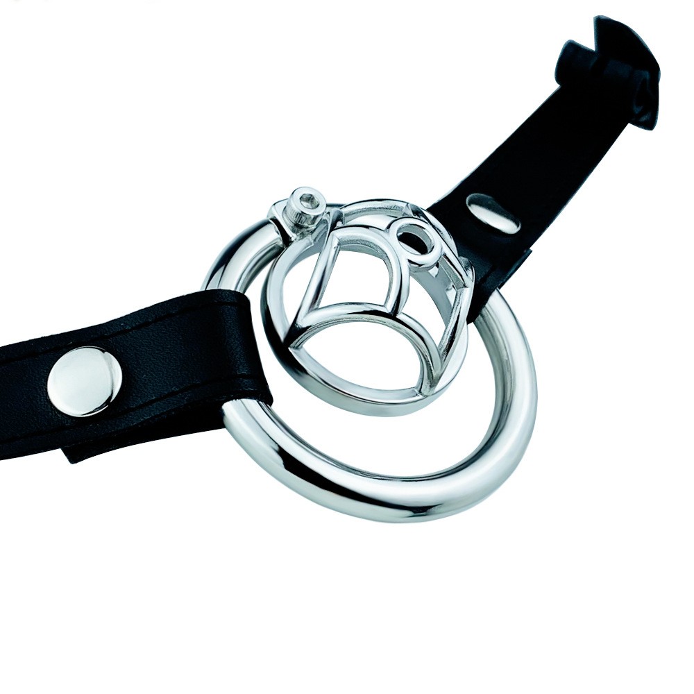 Strap on No Escape Chastity Cage with Belt 