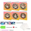6pcs DIY Diamond Painting Grußkarte Set für Urlaub Segen Weihnachtsgeschenk