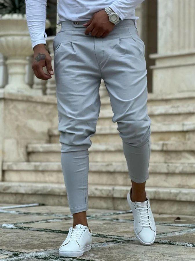 Men's Casual Light Gray Pants