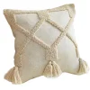 Morocco Tassels Embroidery Home Living Creative Cushion Pillow Cover